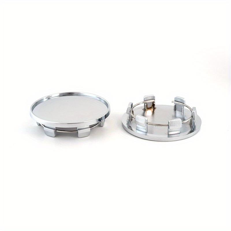 4KS/lot 69MM Bez loga Středové krytky kol ČERNÉ STŘÍBRNÉ Kryt náboje kola Stylový Odolný Náhradní Prachový kryt