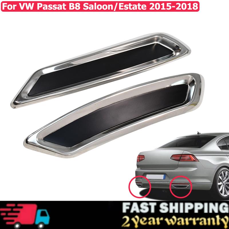 For VW Passat B8 Chrome Exhaust Diffuser Frame 2015-2018 Stainless Steel Car Accessories Rear RLine Tuning Highline TSU FSU TDI