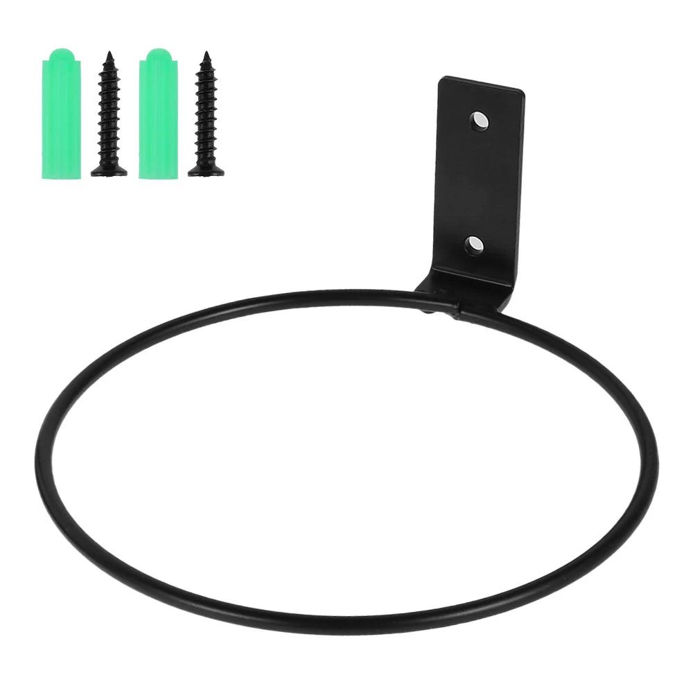 

4/5/6/8 дюймов настенный держатель для растений металлический складной кольцевой цветочный горшок подставка для наружного сада дома в помещении настенный декоративный 1 шт. 4 Inch чёрный