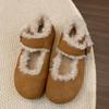 Fashion Flats Casual Women Warm Boots Winter New Suede Short Plush Shoes 2025 Trend Designer Shallow Walking Snow Boots Mujer Zapatos
