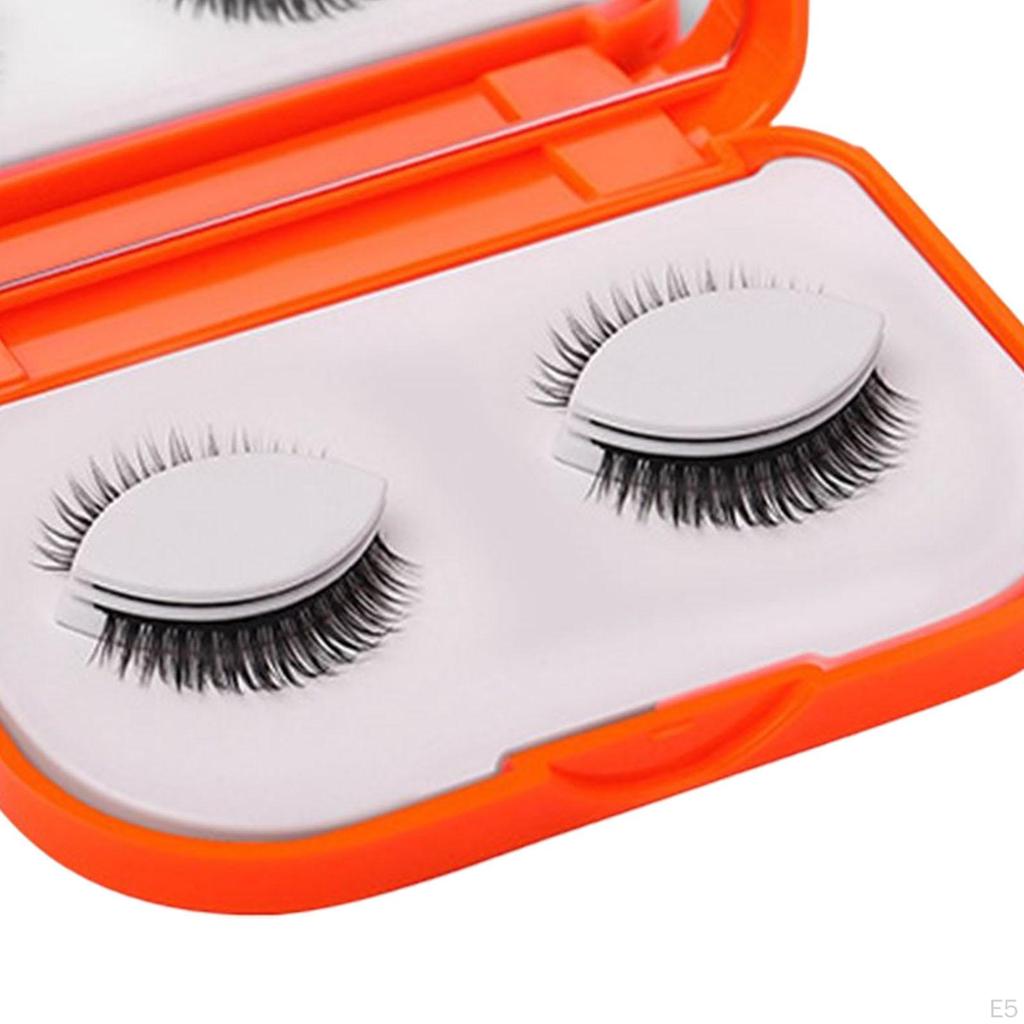 Women Self Adhesive Eyelashes with Eyelash Jelly Strips No Need Glue Thick