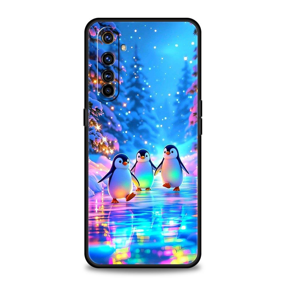 Penguin Kawaii Cute Phone Case For Realme 13 12 10 9 8 7 GT3 GT5 GT2 Pro Plus 5G C21 C25 C35 GT Neo 2 3 3T 5 Cover