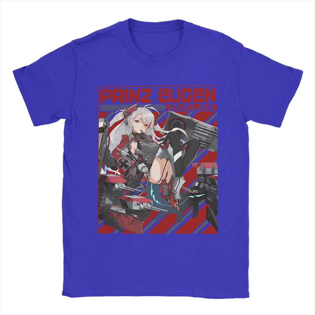 Azur Lane Game 100 Cotton T Shirt For Adult Beach PRINZ EUGEN Vintage T Shirts O-Neck Trendy Cool Tees Big Size Print Clothes