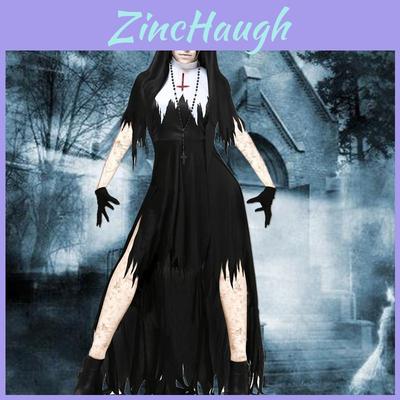 Scary Nun Costume For Women Halloween Cosplay Outfit For Scary Fun