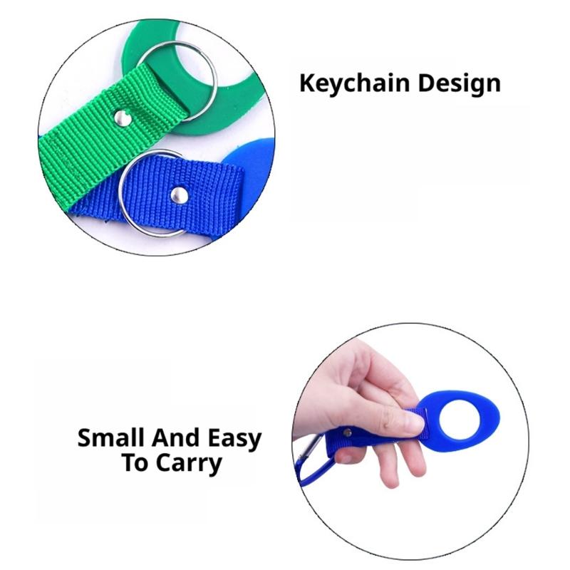 Set of 4 Water Bottles Carry Fasteners with Carabiners and Riveted Connectors Rope for Belt Placement, Commuting, Cycling, Day Travel, and Camping