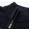 Herren Wolle Wollwolle Herbst und Winter Casual Tide Kontrast Strickhemd Reißverschluss Halbhoher Kragen Pullover