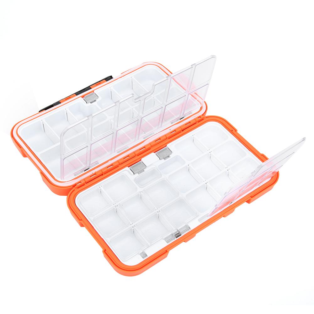 ABS Wasserdichte Angelgerätbox Köder Haken Aufbewahrungskoffer Organizer Behälter Zubehör C gelb