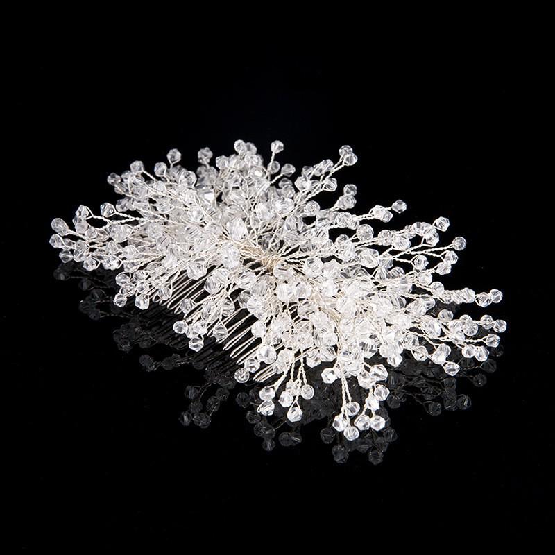 Handmade Crystal Bridal Hair Comb Wedding Headpiece Accessory