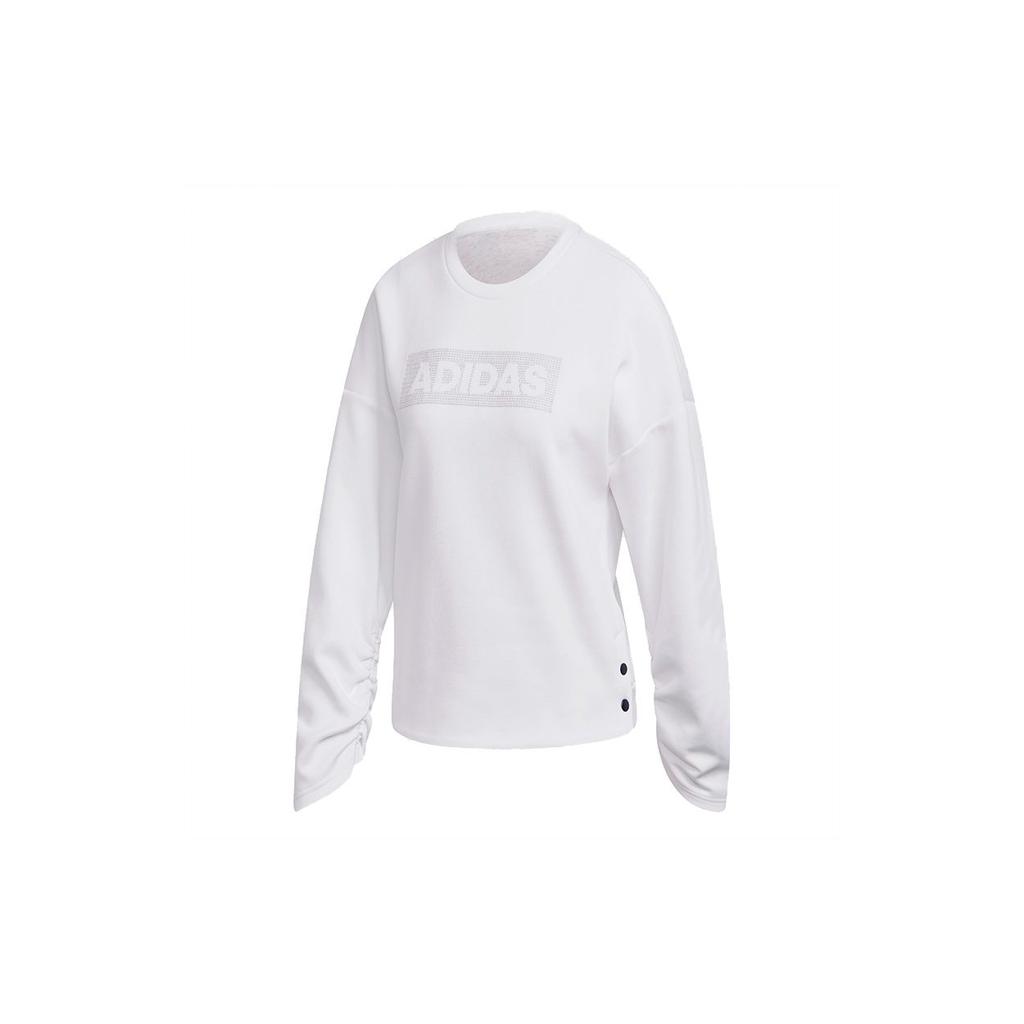 Adidas Sweatshirts Women's White Crew Neck Moderate Regular FR5980