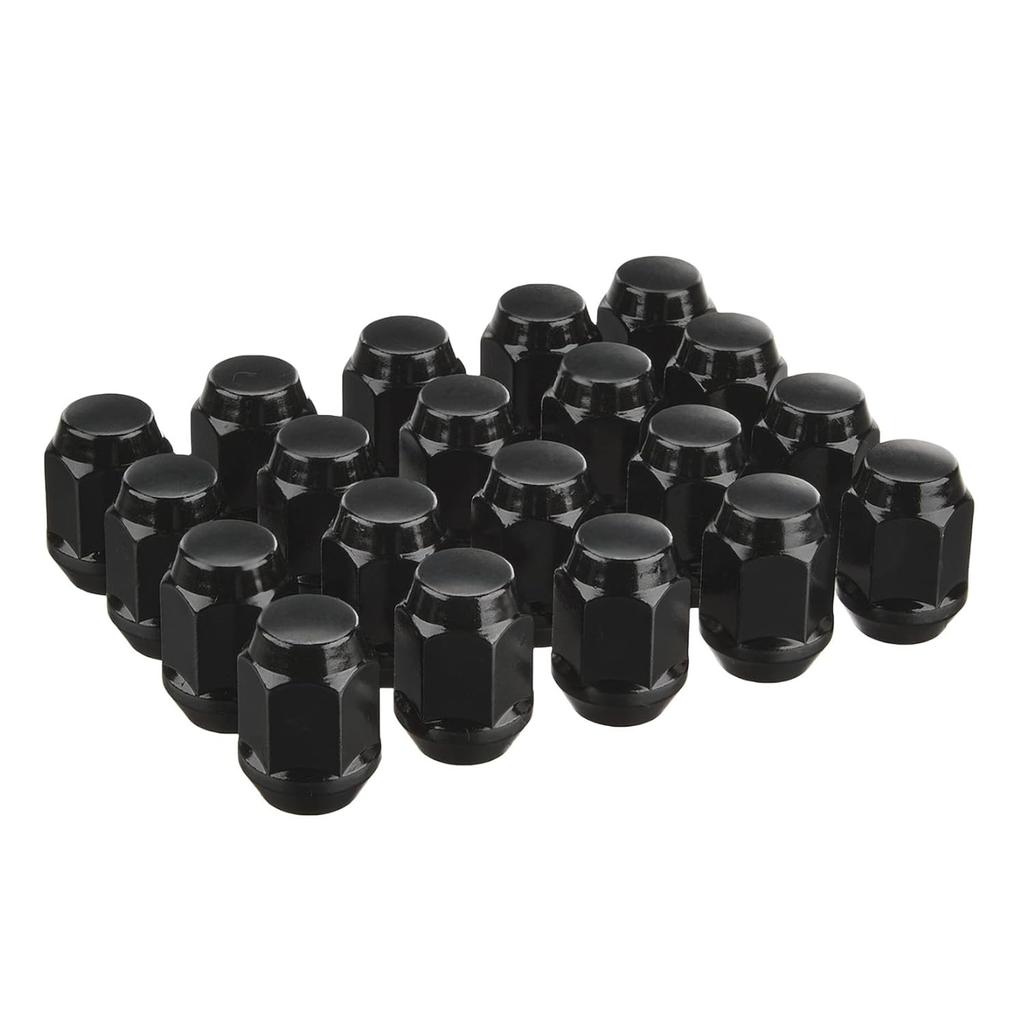 KYO-EI Lug Nuts, M12 X P1.5, 31mm Overall Length, 19 Hex, Black, Pack of 20, 101B-19-20P