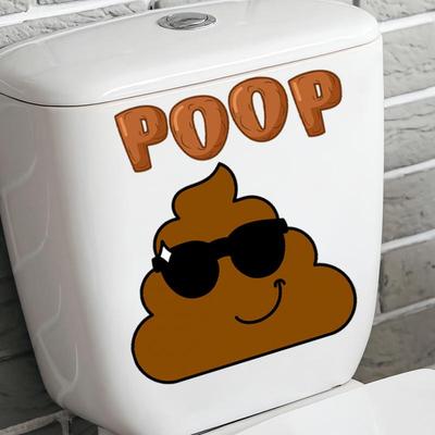 Poep Grappig Creatief WC Waterdichte Sticker PVC Zelfklevend Decoratief Voor Huis Badkamer Toilet Accessoires Huisdecoratie