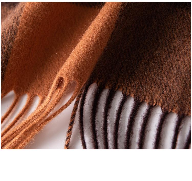 Elegant Korean-Style Plaid Wool Scarf with Tassels – Women's Autumn/Winter Neck Warmer Gift