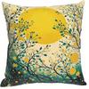 Home Decor Yellow Moon and Tree Pattern Decorative Pillow Pattern Cushion Cover Suitable for Sofa Bedroom Car Pillow Cover