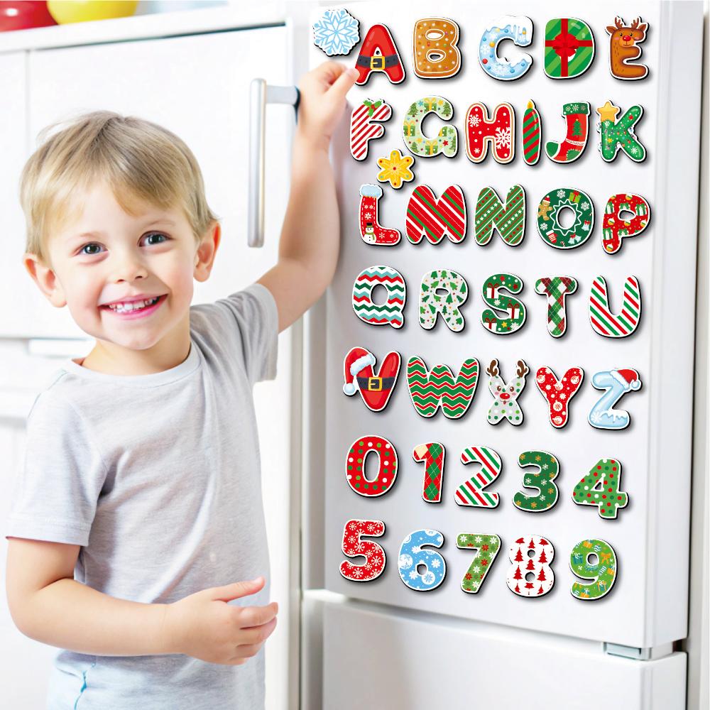 'S Learning Magnets Educational Christmas Refrigerator Sticker Christmas Fridge Magnet Rubber Decorative Fridge Magnet