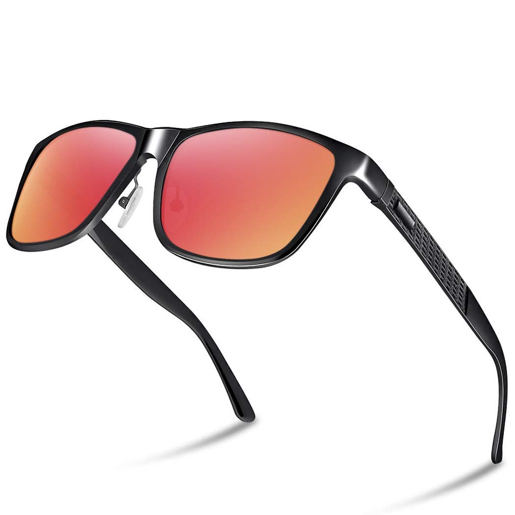 

Glazata Polarized Sunglasses with UV400 Metal Sports Sunglasses for and Red Lenses Protection, Frame, Driving, Baseball, Cycling, Fishing, Running,