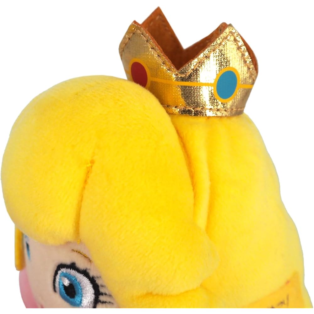 Sanei Boeki Super Mario All Star Collection Peach Plush Toy 9.5x9x26cm