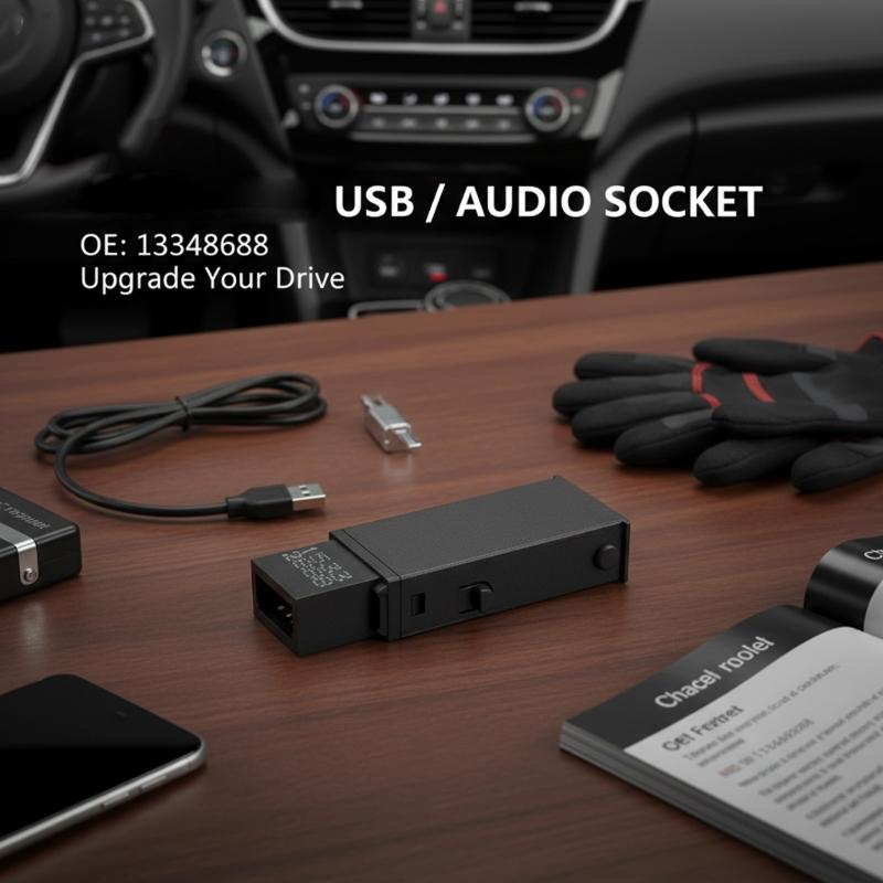 ABS Car USB Chargers Port 13348688 for Select Model Vehicles Easy Installation Center Console USB Socket