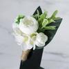Wedding Bouquet Groom Men Tuxedo Rose Brooch Pin Silk Flower Corsages Artificial Bride Dress