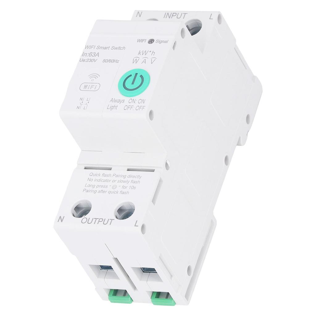 AC230V Circuit Breaker Din Rail WIFI Leakage Protection 2P 63A Cell Phone Remote Control Switch for 