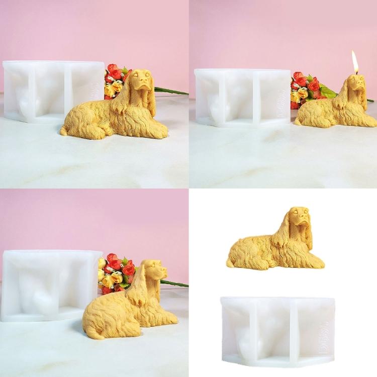 Silicone Animal Candle Mold for Table Decorations 3D Dog Shape Scented Candle Crafting Molds for Resin Wax Clay Project