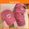 Heart Pink Cute Baseball Cap For Women With Summer Material Breathable