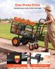 Electric Utility Cart, 36V 432 Wh Battery Powered Electric Wagon, 500W Power Wheelbarrow with Brake, 300 Kg Load Heavy Duty Steel Garden Cart for Farm