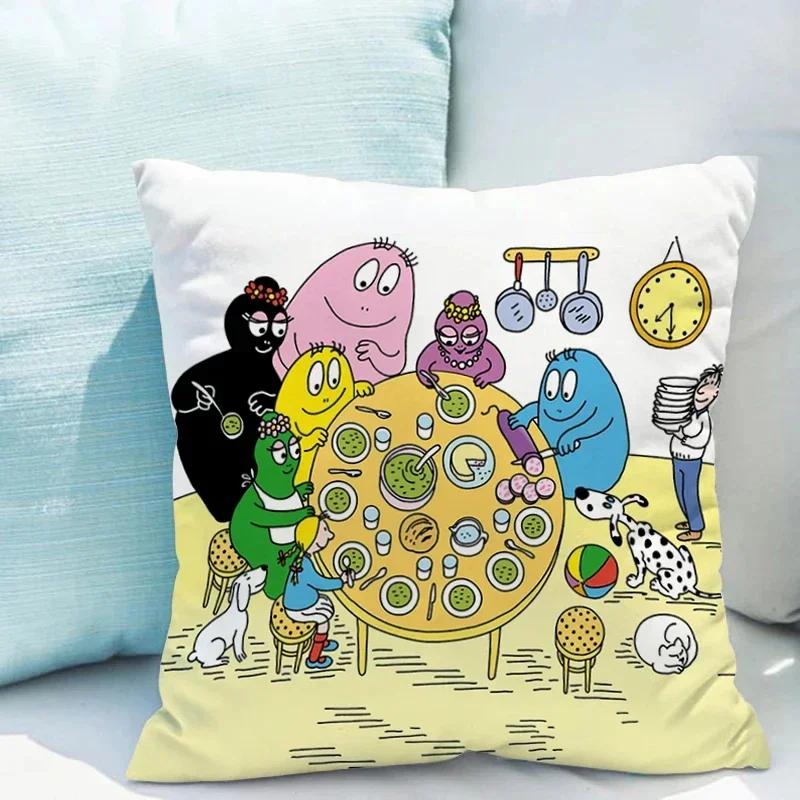 

Наволочка Les Barbapapa Подушка-чохол x Подушки Декоративні Диванні Двосторонній Друк Подушки для Вітальні 60x60cm світло-сірого кольору