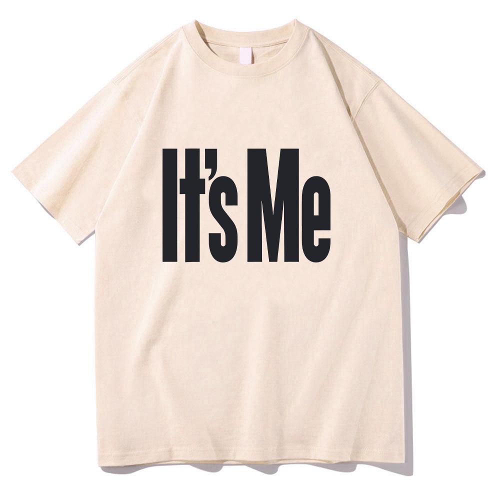 IT's Me T-shirt Stampa Semplice con Lettere Uomo Donna Moda Cotone Casual Manica Corta Girocollo Top Y2K