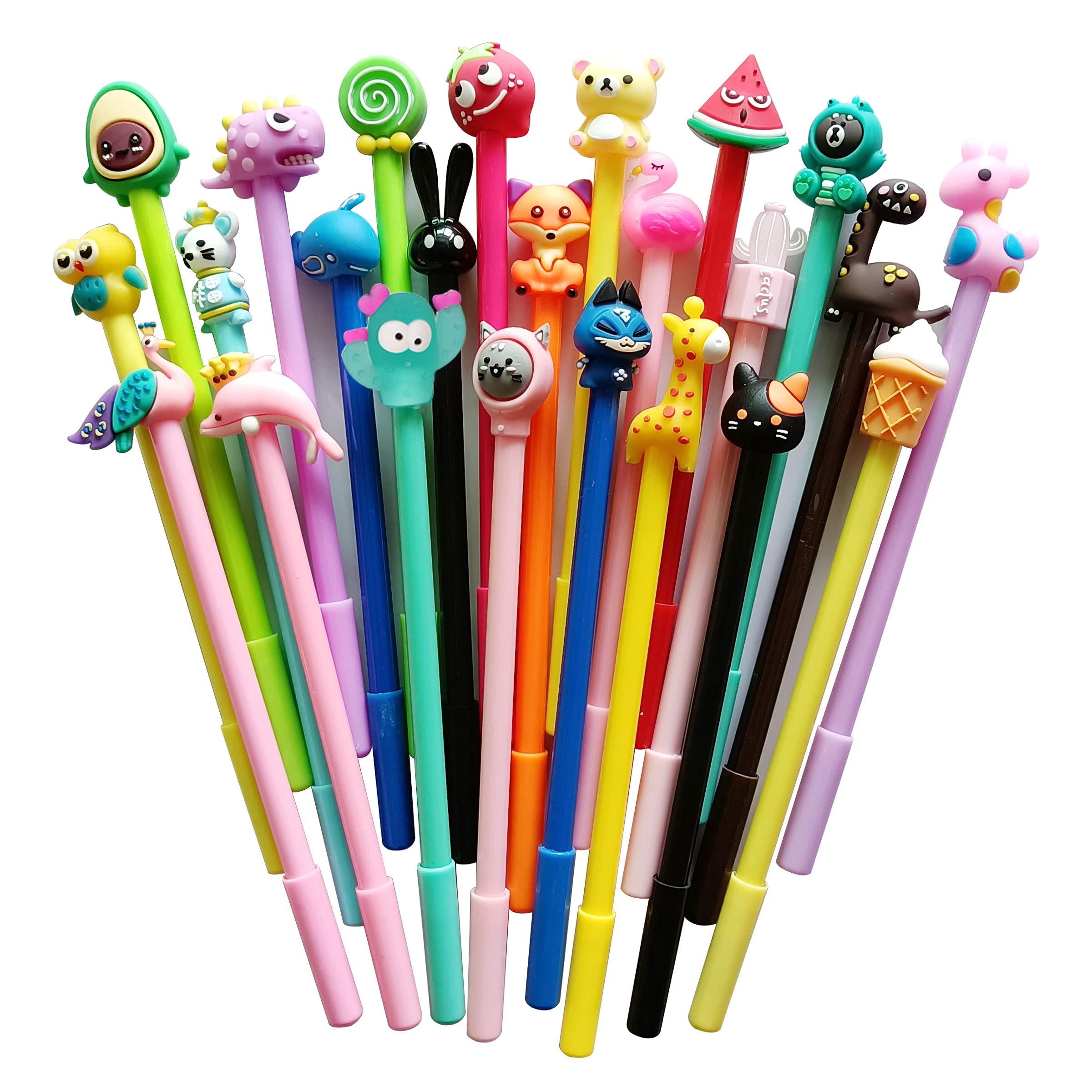 

Sencoo Cute Cartoon Gel Black Ink Assorted Kids Birthday School Student Fun Girls Pens 24-Pack Pens, Styles, Pens, Gifts, Prizes, Gifts, (Black) чёрный