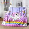 Cartoon Cute Unicorn Soft Plush Blanket,Children's Flannel Blanket Throw Blanket for Living Room Bedroom Bed Sofa Picnic Cover