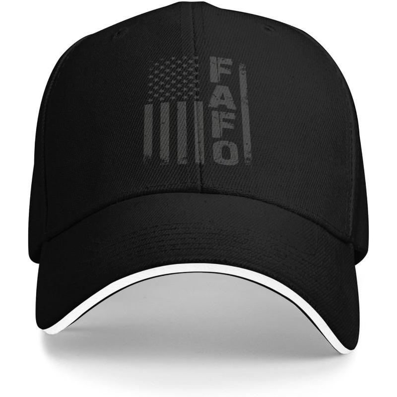

FAFO Distressed Flag Baseball Cap Unisex Polyester Casual Sun Protection Trucker Hat Adjustable