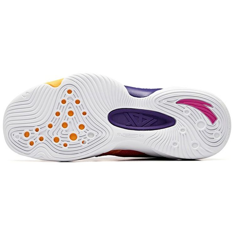 Anta Anti-Slip Durable Mid-Top Basketball Shoes Men Sneakers Purple Orange 11931605-7