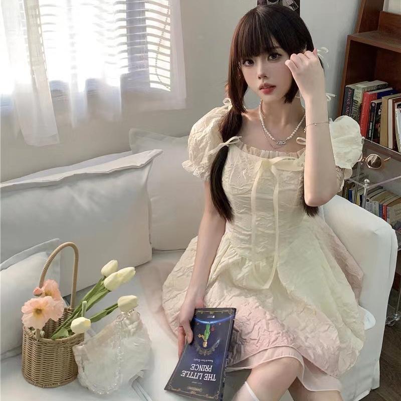 Sweet and gradual change princess puffy dress summer new small man waist thin pure desire