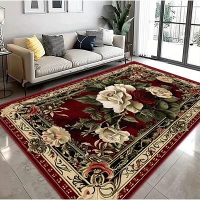 Teppich im Bohème-Stil Rosarot Wohnzimmer Schlafzimmer Außenterrasse Gartendekoration Matte Raumteppich Heimdekoration Fußmatte