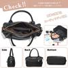 NICOLE & DORIS Women's 2-Way Boston Bag, HandbagShoulder Bag, Popular, Double-Layer Design, Large Capacity, Multiple Pockets, Detachable Strap,
