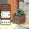 Large Anti-Corrosion Solid Wood Planter Box for Outdoor Trees and Flowers