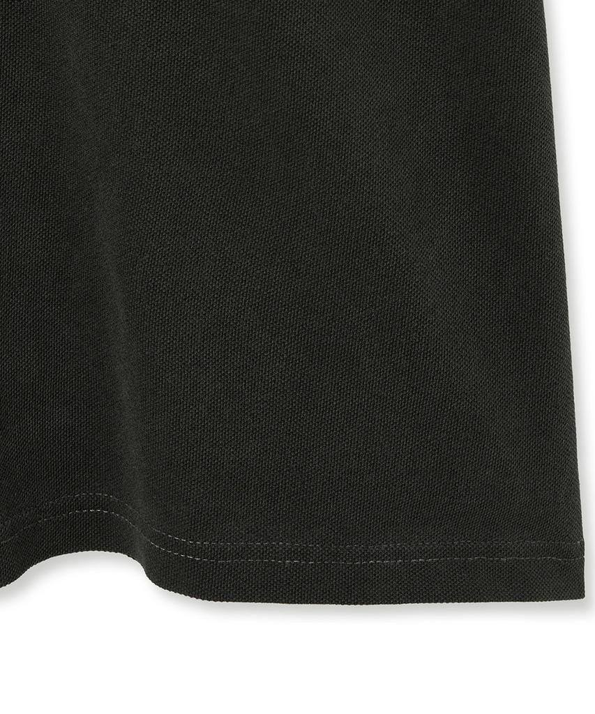 Diantipeullaespom Pigment Oversized Zip-Up Pique Shirt (Charcoal)