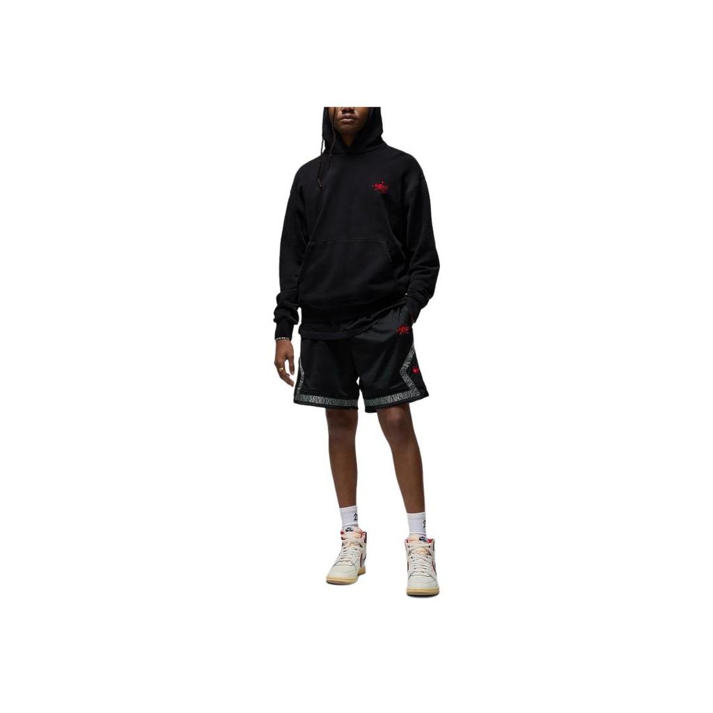 Air Jordan x Awake NY Fleece Hoodie Black/Sail/University Red Men Tops FQ5443-010