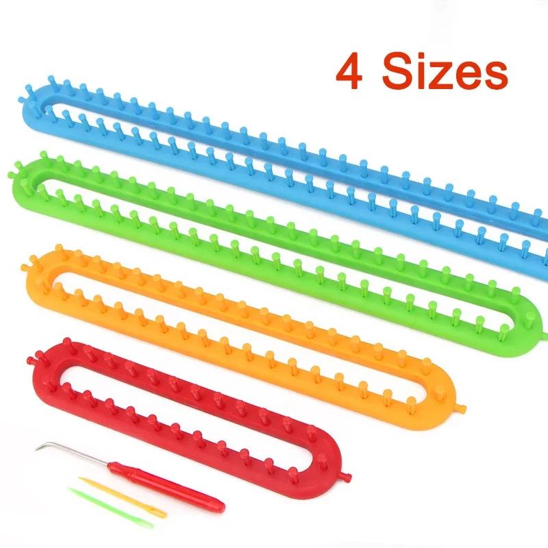 1 Set Rectangle Round DIY Knitting Loom Scarf Sweater Hat Shawl Stitching Knit Handmade Craft Weaving Braiding Tool