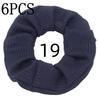 6pcs/lot Candy Color Scrunchies Elastic Hair Band Women Girls Ponytail Holder Rubber Accessories Waffle fabric