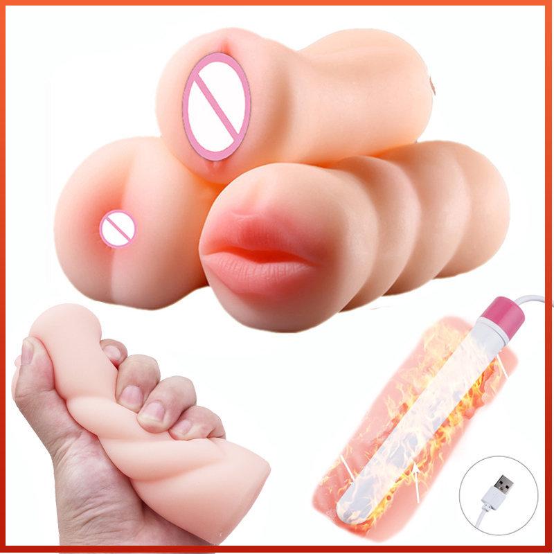 Sex Toy for Men 4D Realistic Deep Throat Male Masturbator Silicone Artificial Vagina Mouth Anal Oral Erotic Toy Masturbation Cup