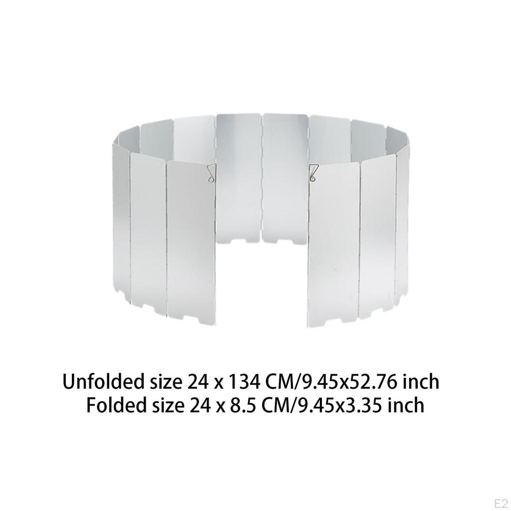 Camp Stove Windscreen Wind Protection Folding Portable Compact Lightweight Shade