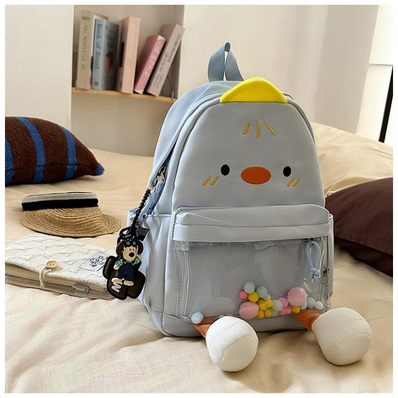 The New Schoolbag Is High-value, Fresh, Sweet, Cute, Cute, Ugly and Cute Little Yellow Duck Backpack, Grade 1-3 Student Backpack.