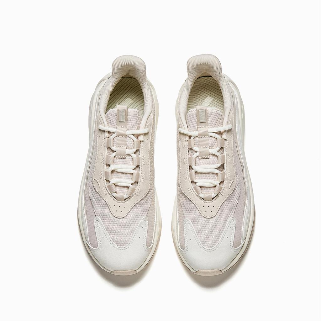 Anta Chao Bai 4S Trendy Versatile Comfortable Non-Slip Wear-Resistant Low-Top Casual Shoes Women Casual Shoes Ivory-White 122518846R-1