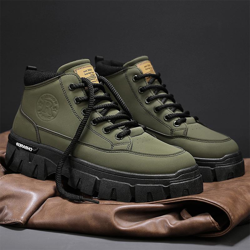 22 Autumn New Martin Boots Breathable High-top Shoes Platform-soled Non-slip Work Short Boots