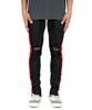 Haipeodenim Black Red Track Zipper Jeans