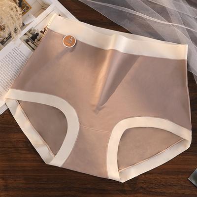 Plus Size Women's Summer High Waist Cotton Antibacterial Crotch High Waist Hip Lift Seamless Thin Underwear