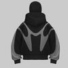 European and American Y2K Double Hat Unique Design Hooded Autumn and Winter Unisex Loose Hoodie