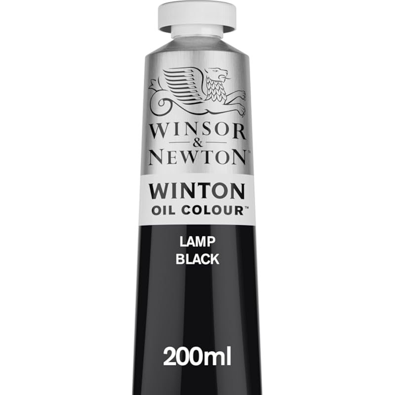 Winsor & Newton Winton Oil Color, 200ml (6.75-oz) Tube, Lamp Black
