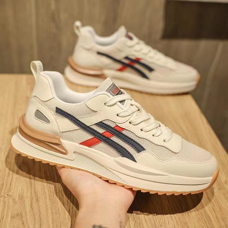 Móda Jaro Podzim Móda Síťovaná Tvář Dutá Platforma Venkovní Pánská Sportovní Obuv Designérská Nová Měkká Podrážka Lehká Pánská Obuv pro Volný Čas